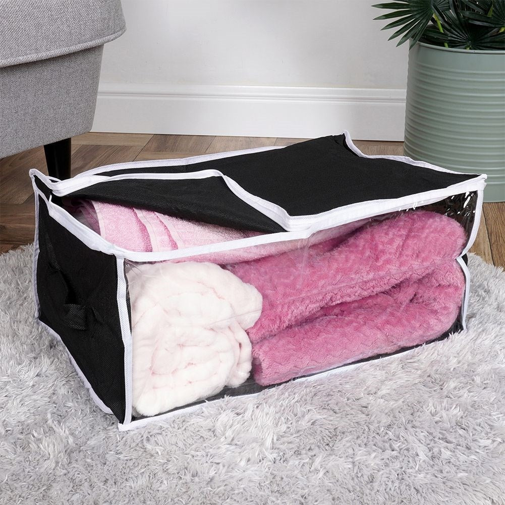 Storage protection for bedding, blankets, pillows and clothes