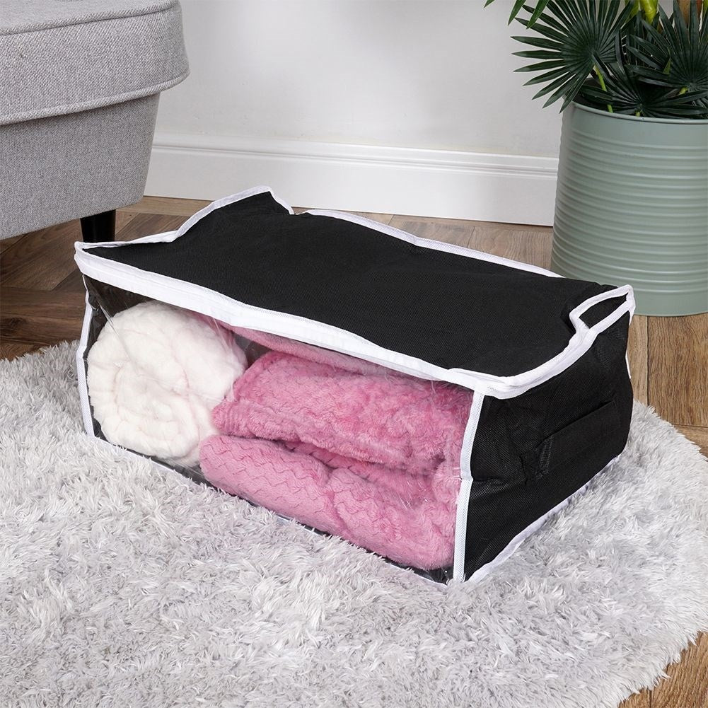 Storage protection for bedding, blankets, pillows and clothes