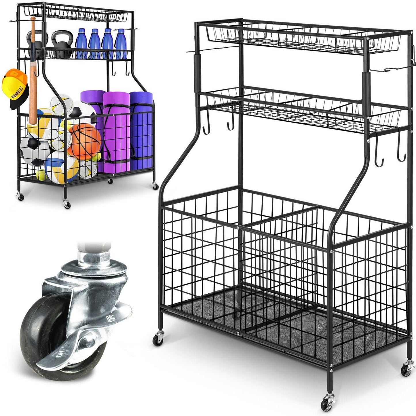 Storage shelf with basket on wheels Humberg HM-780