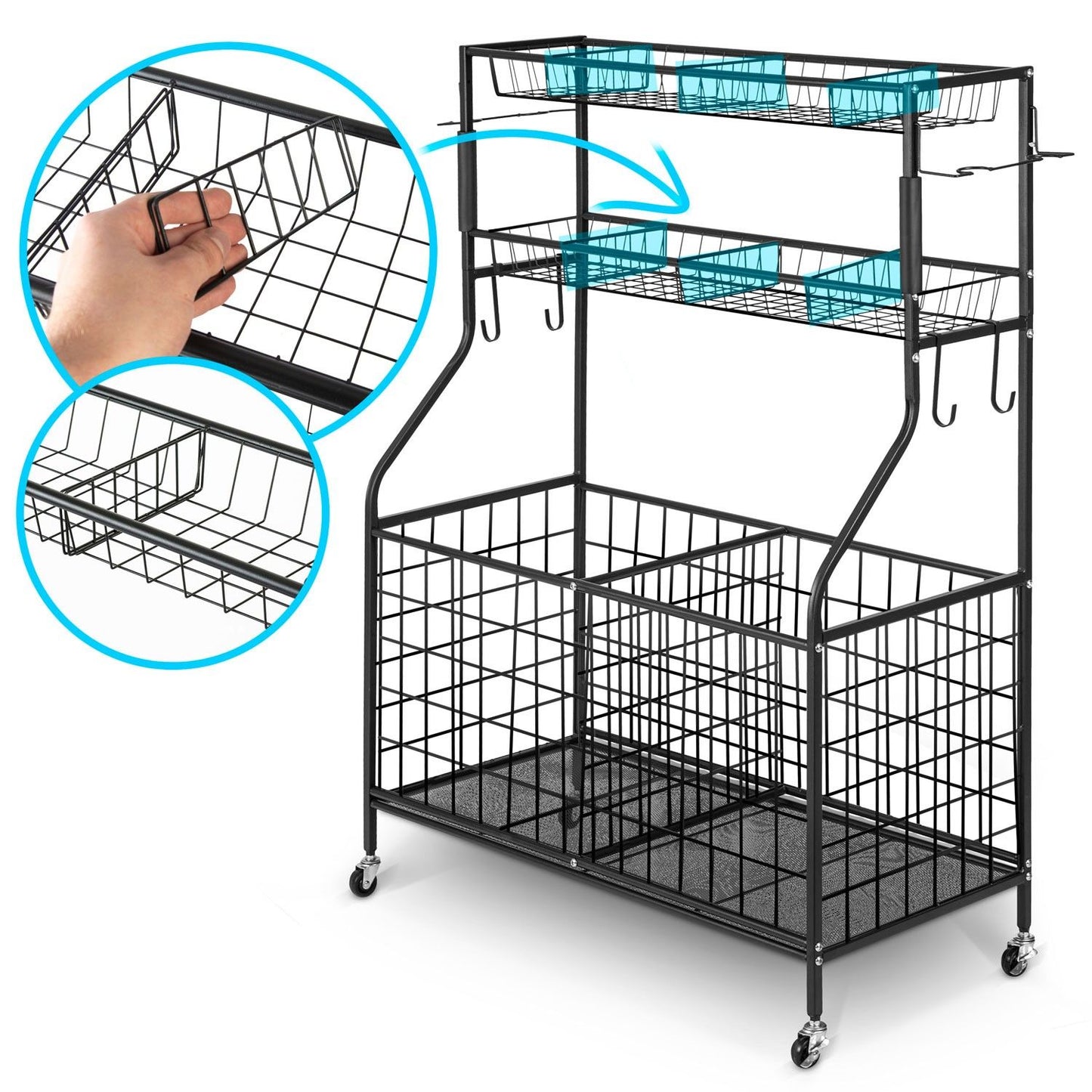 Storage shelf with basket on wheels Humberg HM-780