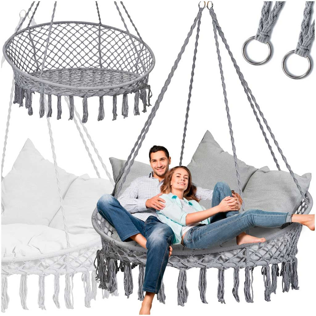 Stork's nest swing 120x140x140 XXL grey