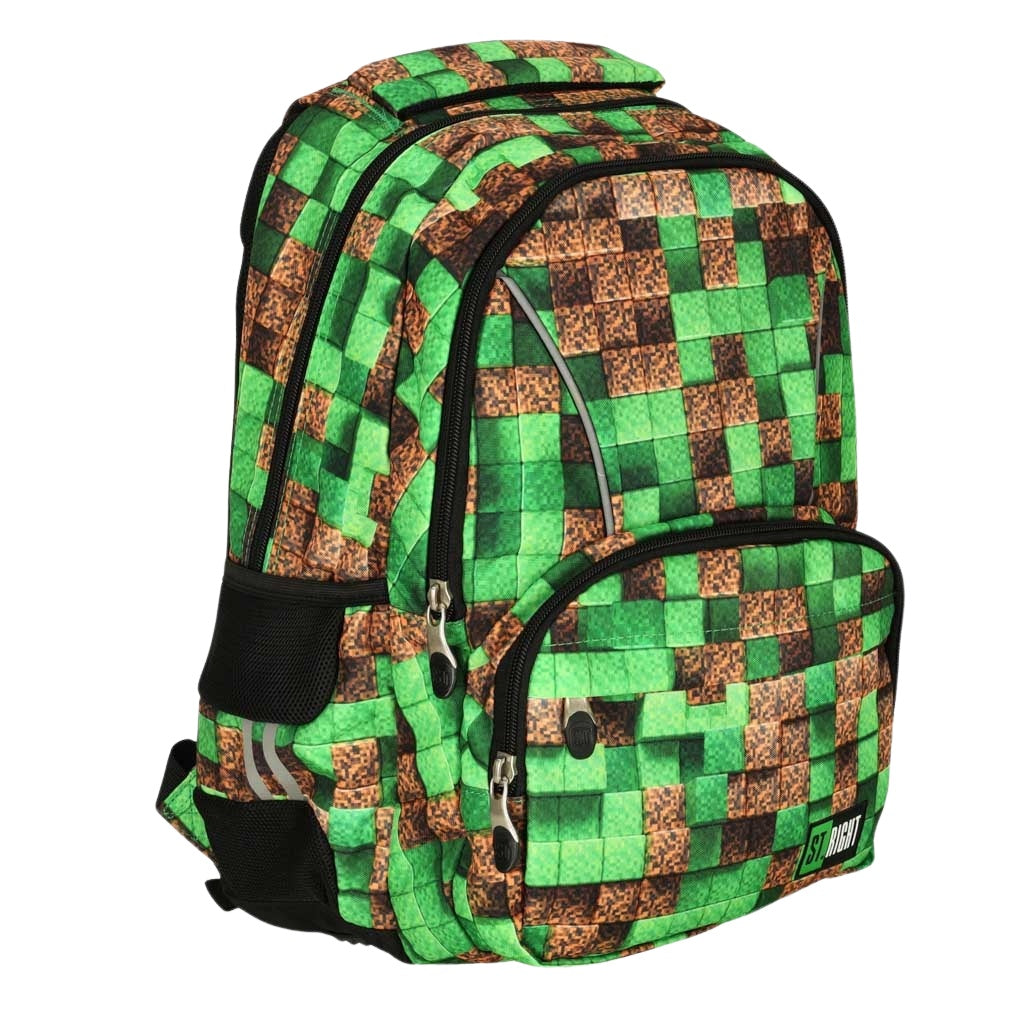 Stright Pixel Cubes School Backpack