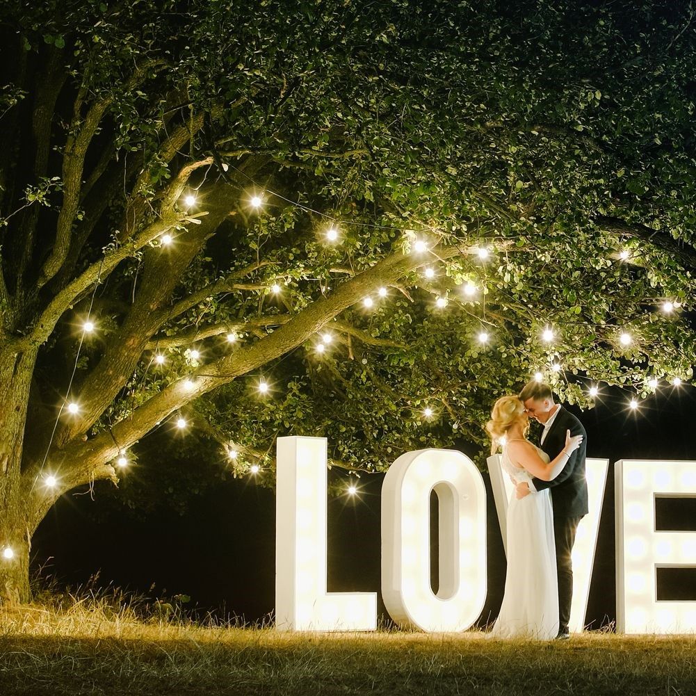 String light for indoors/outdoors with natural glow