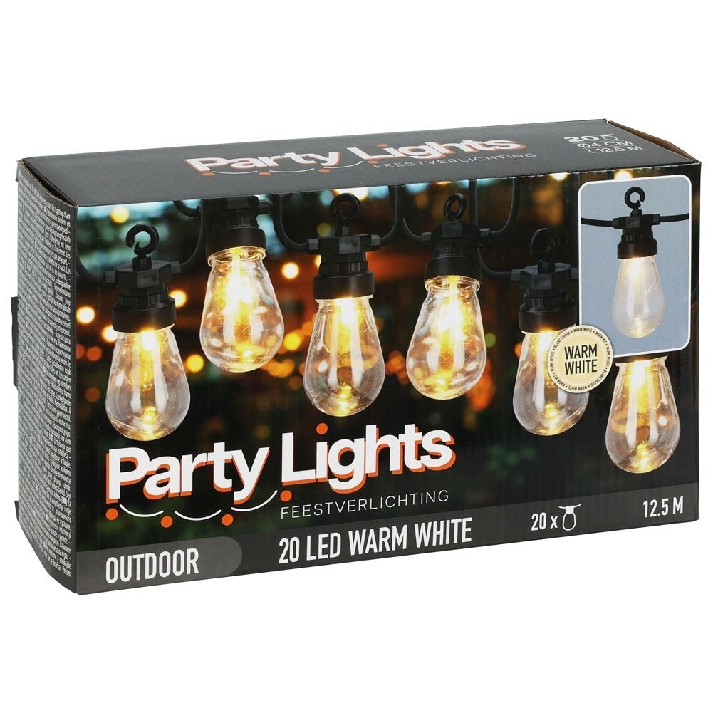 String light for indoors/outdoors with natural glow