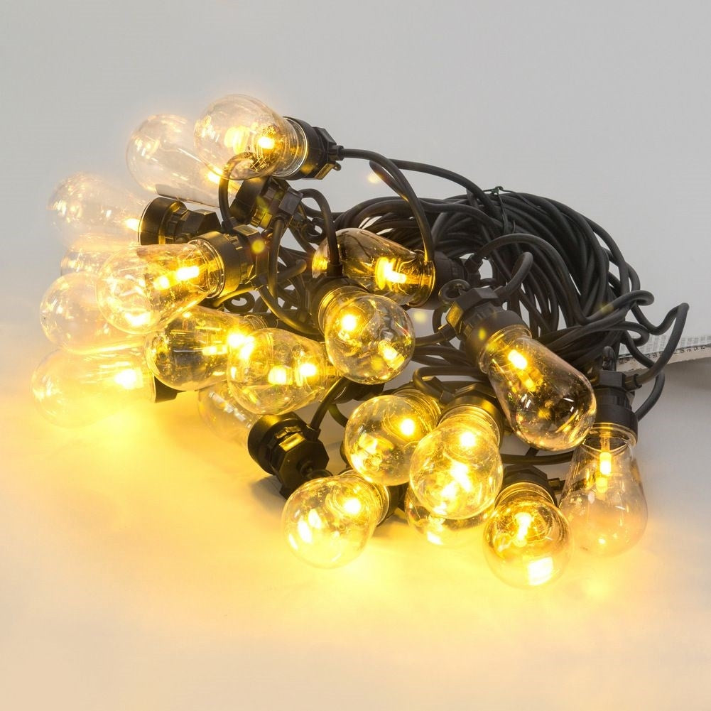 String light for indoors/outdoors with natural glow
