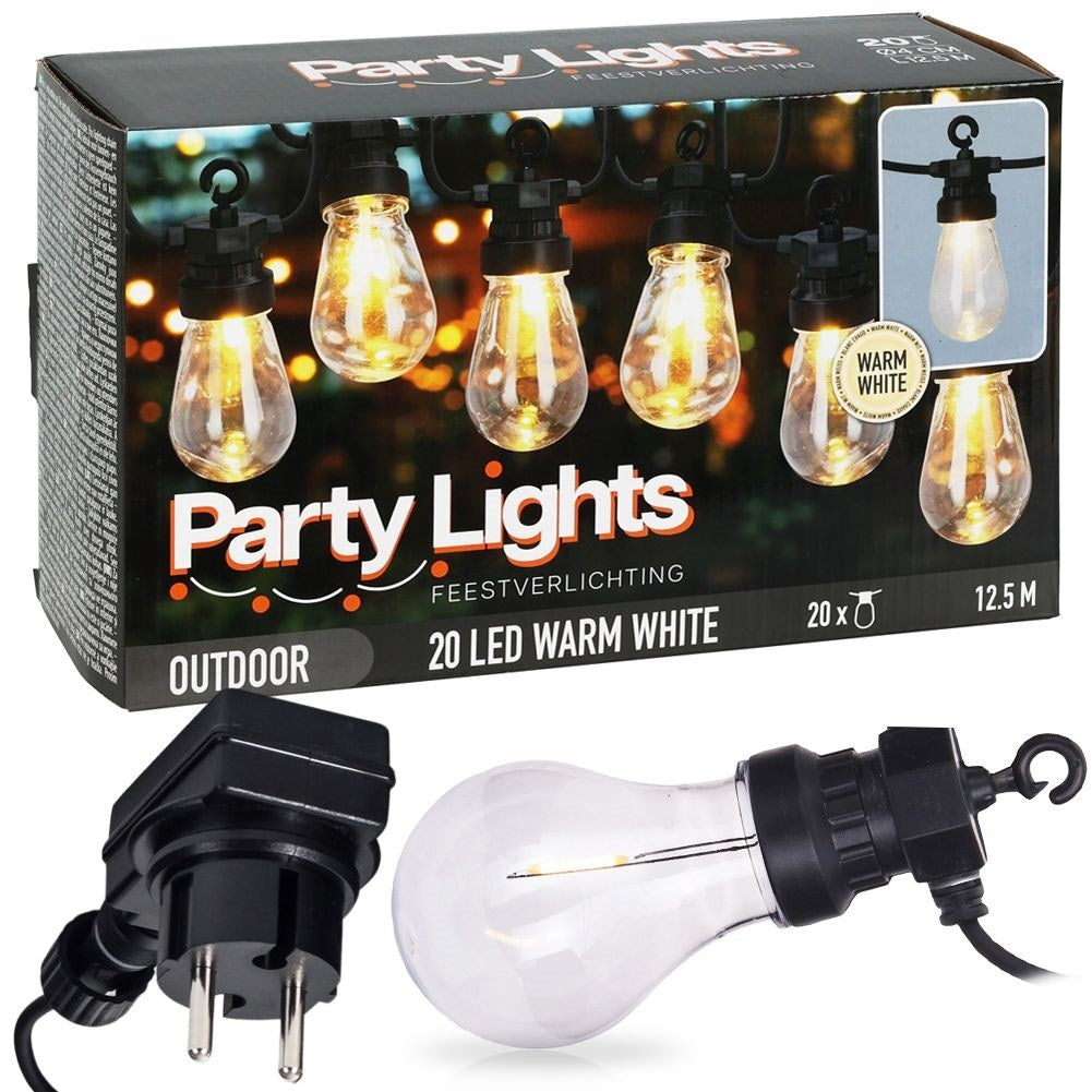 String light for indoors/outdoors with natural glow