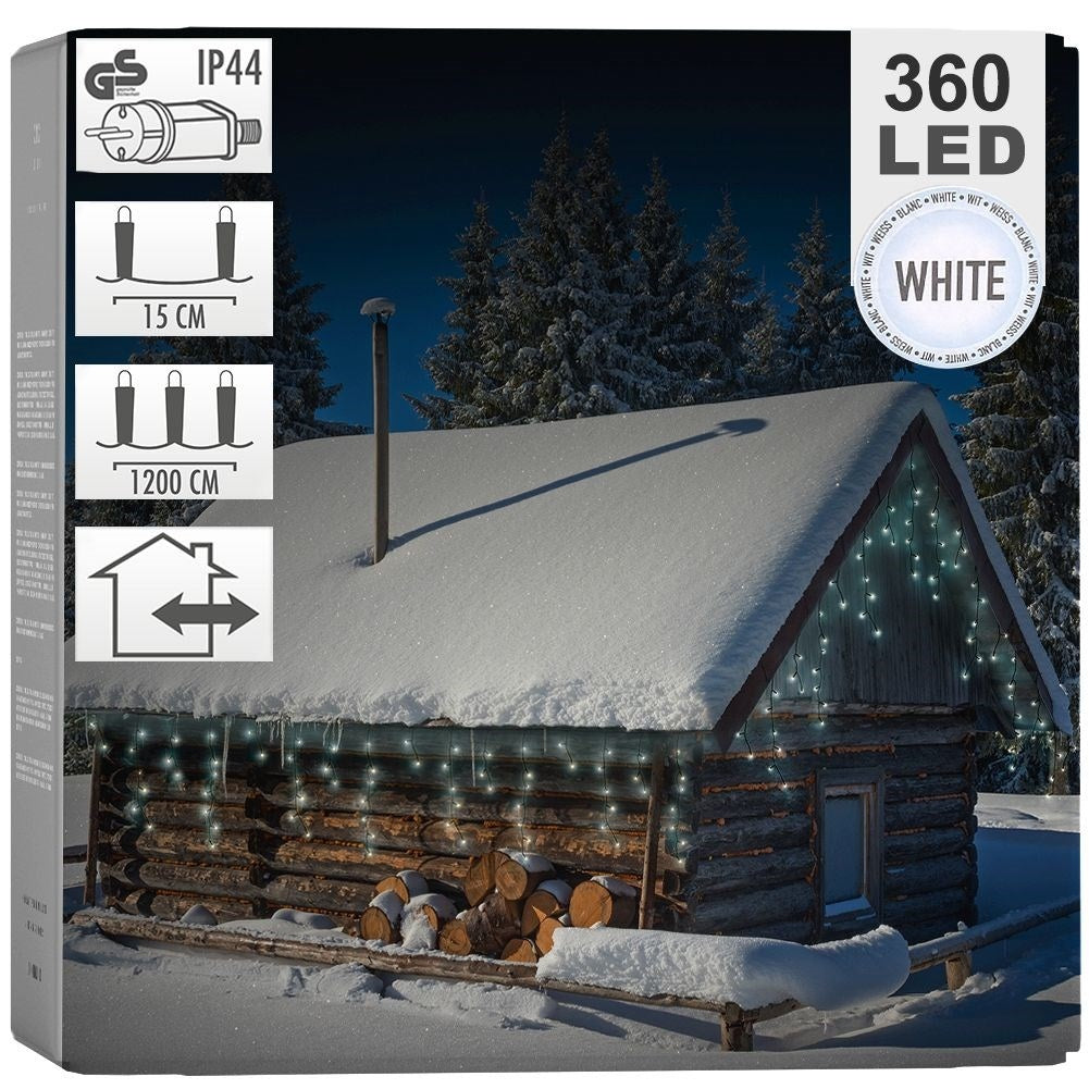 String of lights with 360 LED lights for indoor/outdoor Christmas decoration