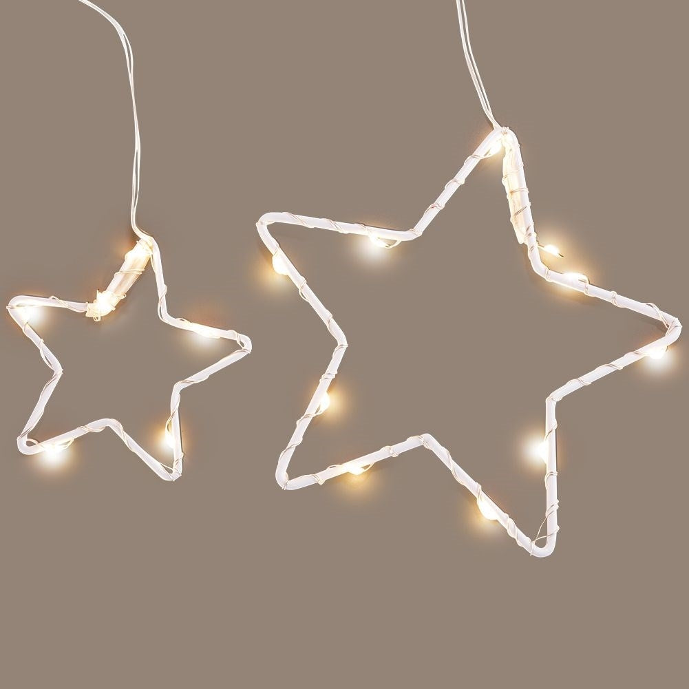 String of lights with LED stars, 45 lights, 1.2 meters long