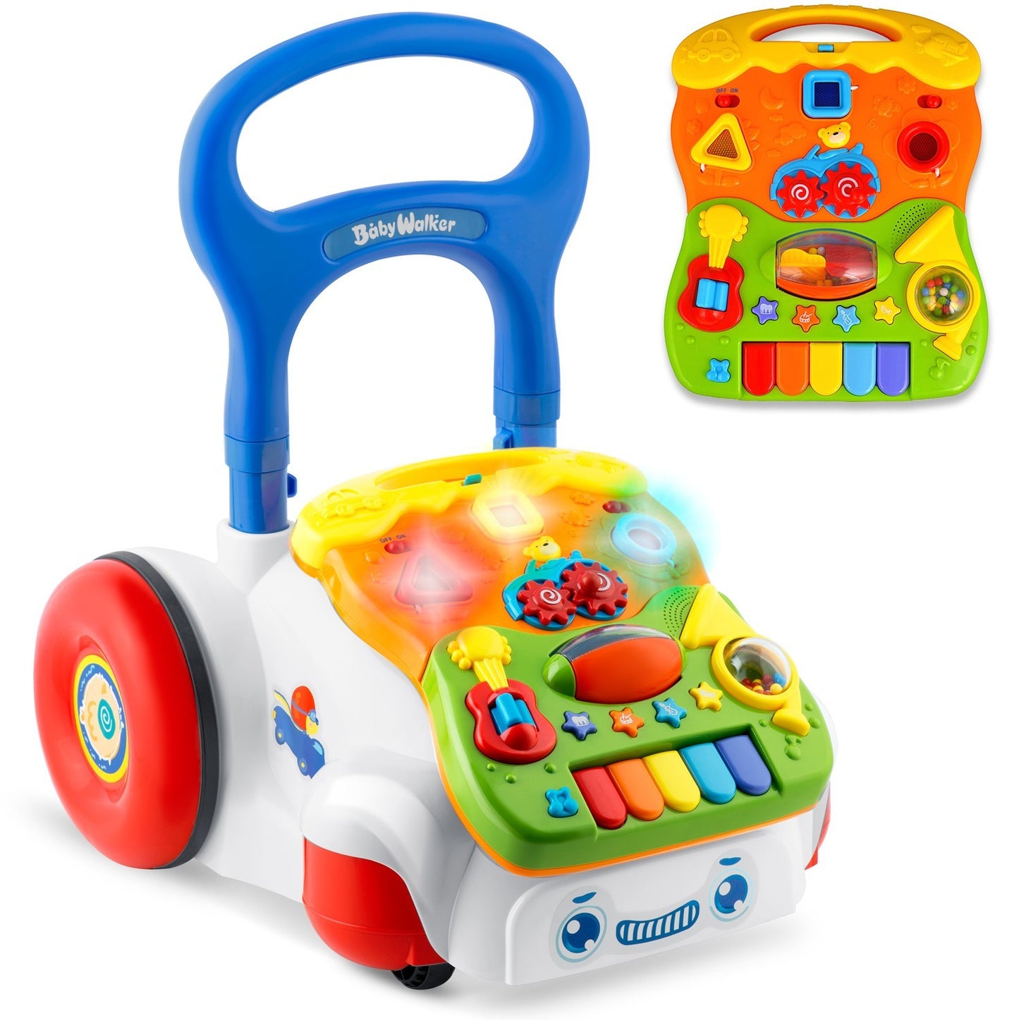 Educational Walker with Music, 2-in-1, White, Ages 6m+