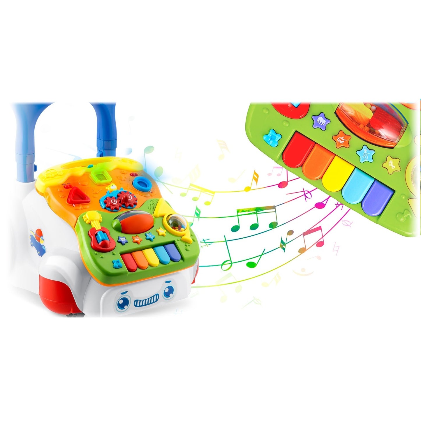 Educational Walker with Music, 2-in-1, White, Ages 6m+