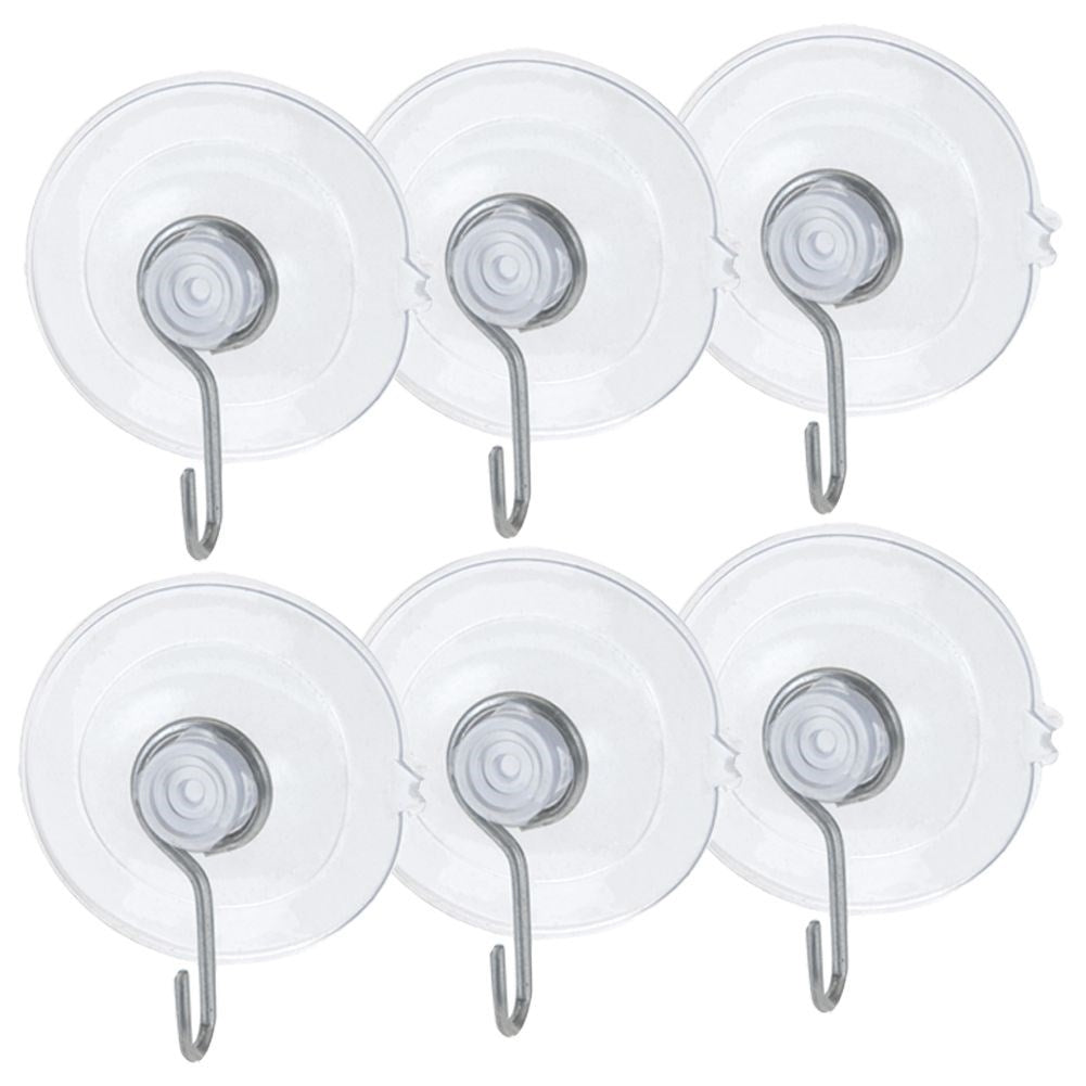 Strong suction cups: 6-pack for kitchen and bathroom