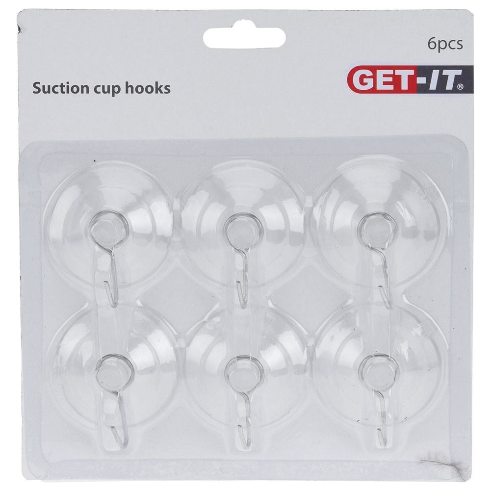 Strong suction cups: 6-pack for kitchen and bathroom