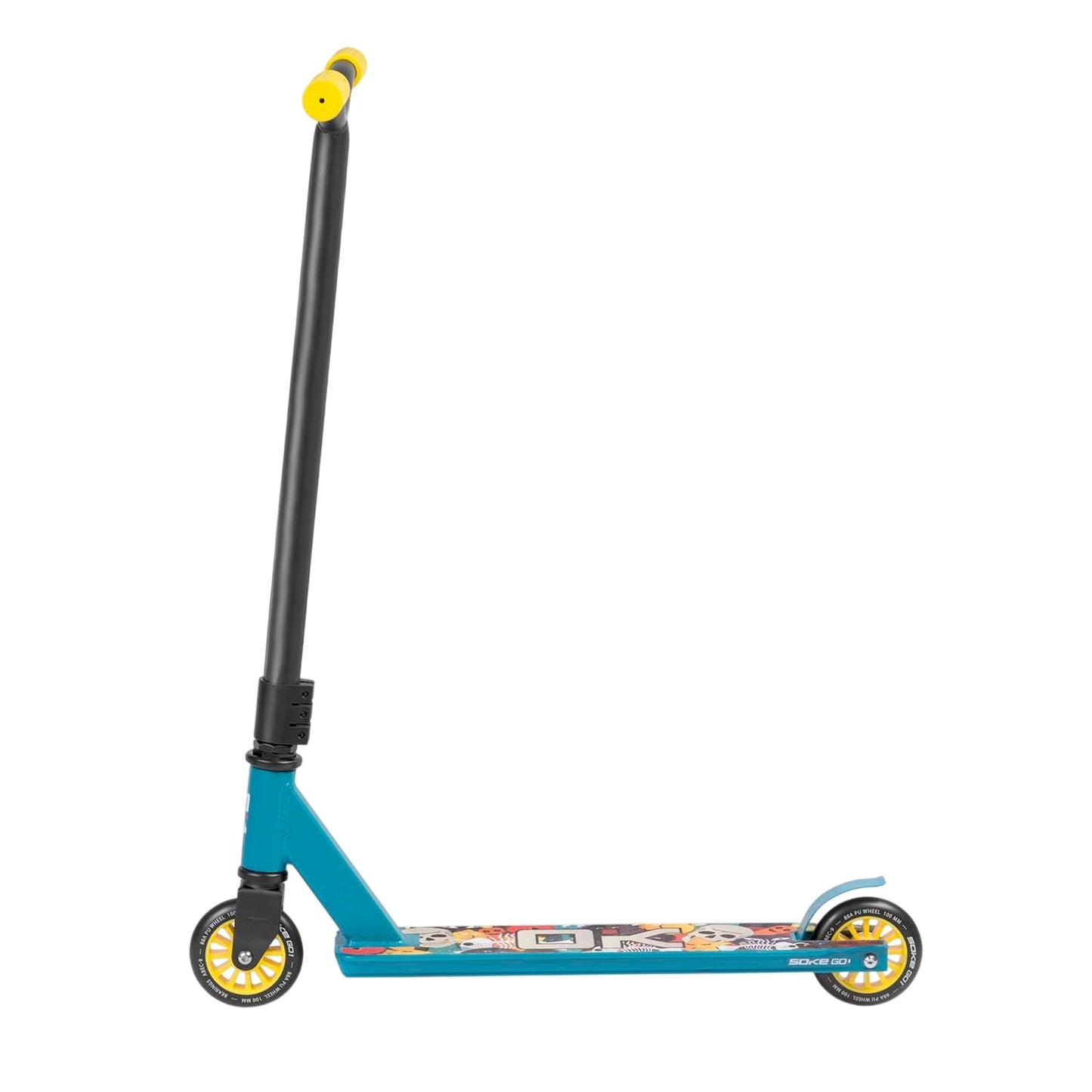 Stunt Scooter with ABEC-9 Bearings, Yellow-Blue