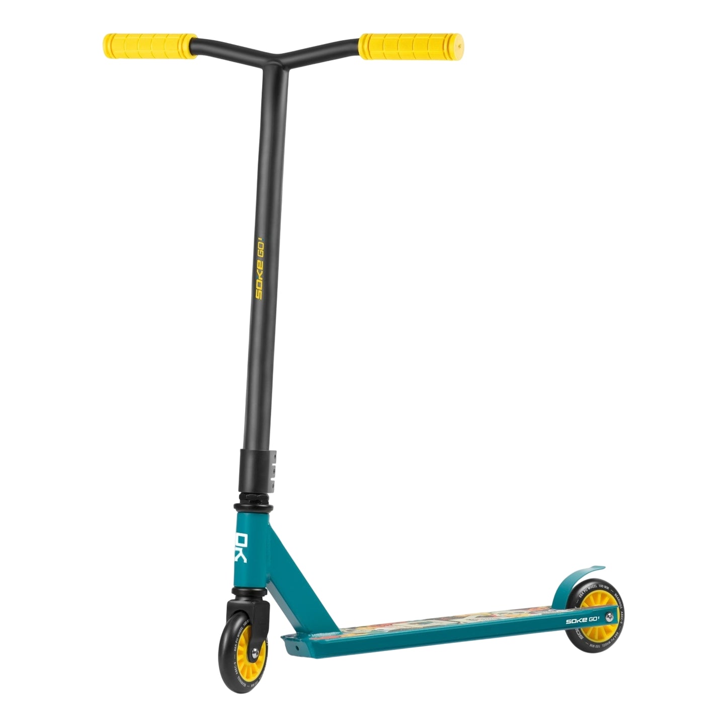 Stunt Scooter with ABEC-9 Bearings, Yellow-Blue