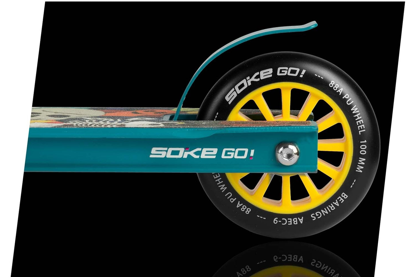 Stunt Scooter with ABEC-9 Bearings, Yellow-Blue