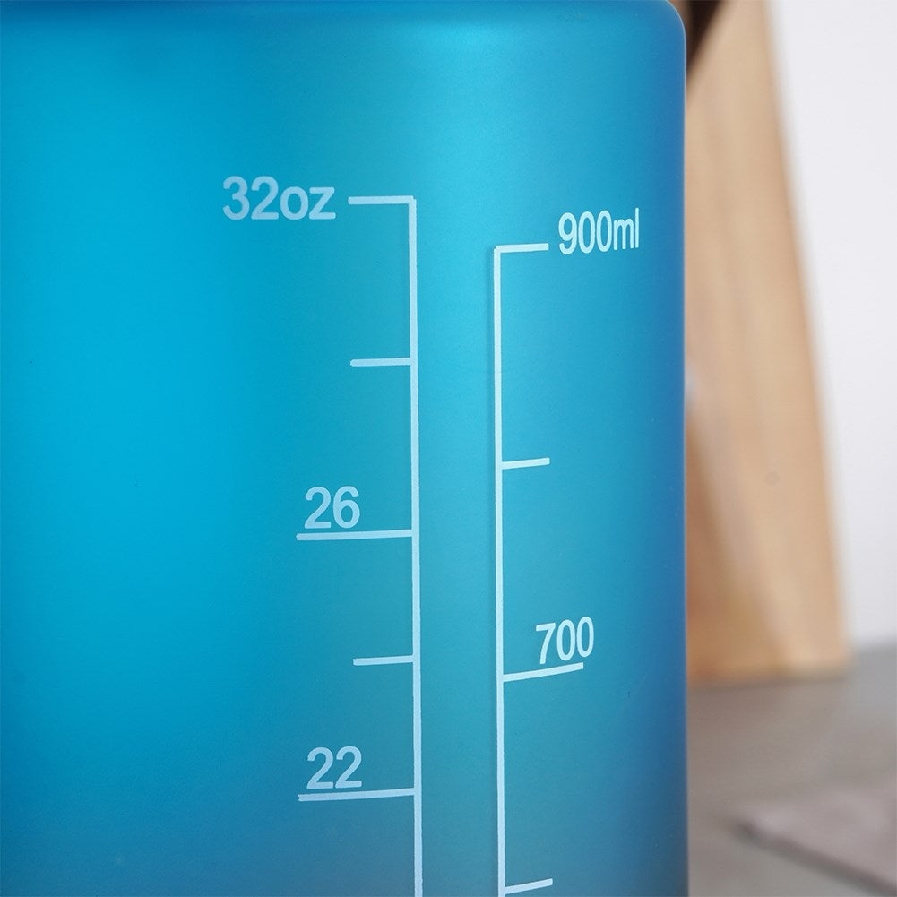 Stylish 1L Water Bottle with Ombre Design and Inspirational Texts
