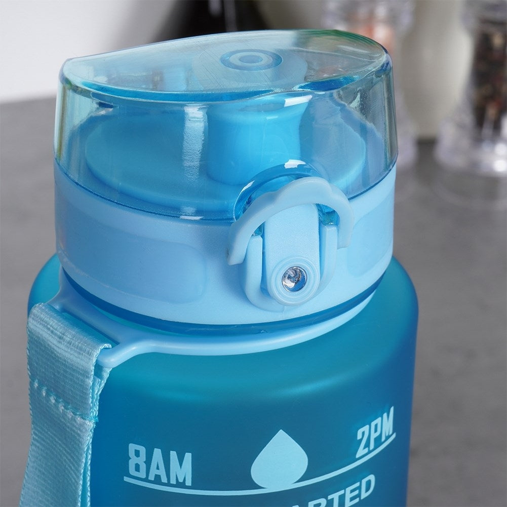 Stylish 1L Water Bottle with Ombre Design and Inspirational Texts