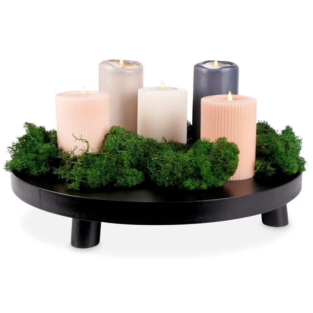 Stylish Black Decorative Tray for Lights and Ornaments