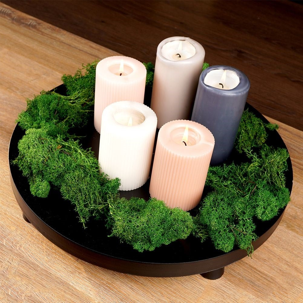 Stylish Black Decorative Tray for Lights and Ornaments