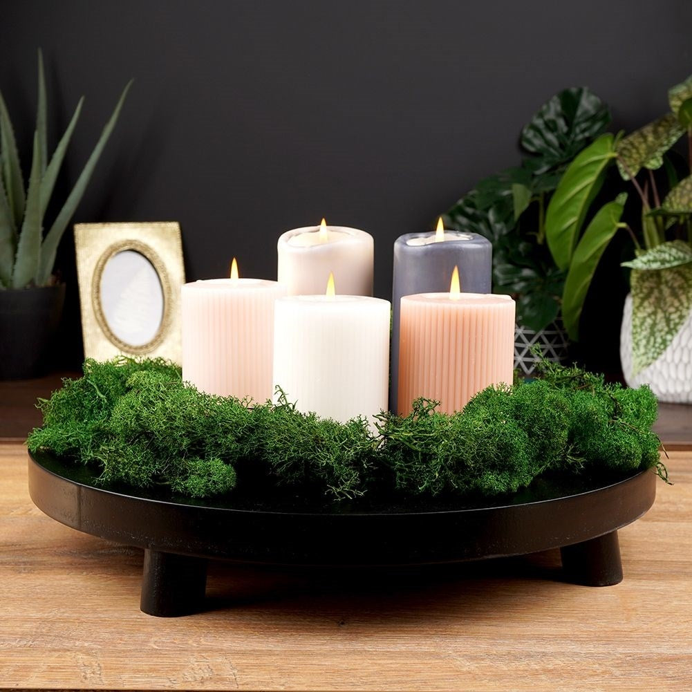 Stylish Black Decorative Tray for Lights and Ornaments