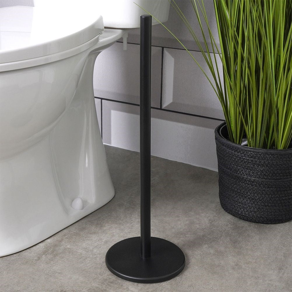 Stylish Black Toilet Roll Holder in Stainless Steel