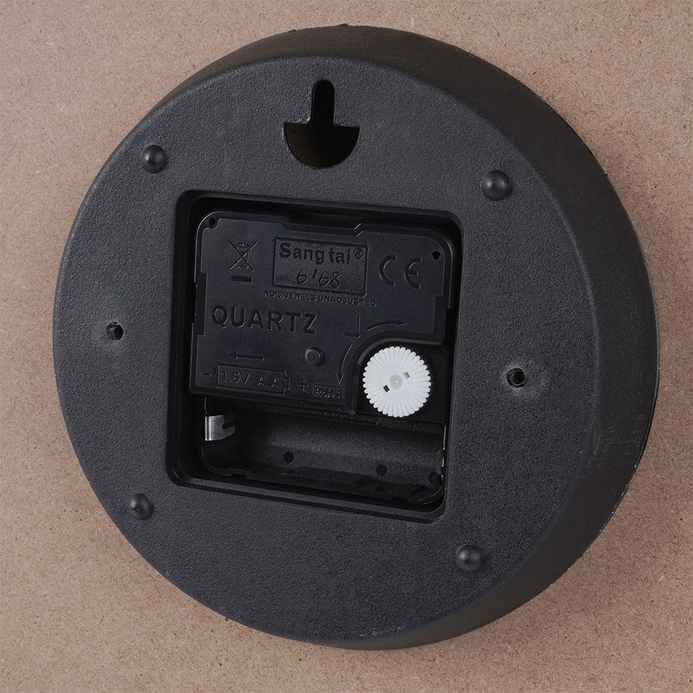 Stylish Black Wall Clock 40 cm in MDF and Metal
