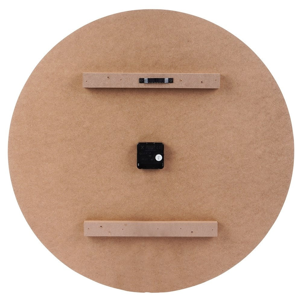 Stylish Black Wall Clock 60 cm in MDF and Metal