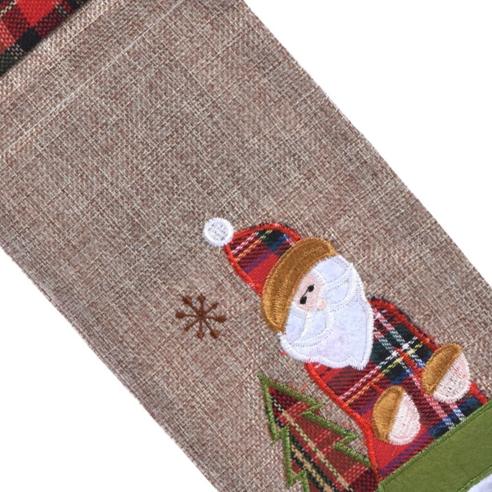 Stylish Christmas decoration for wine bottle in high-quality jute