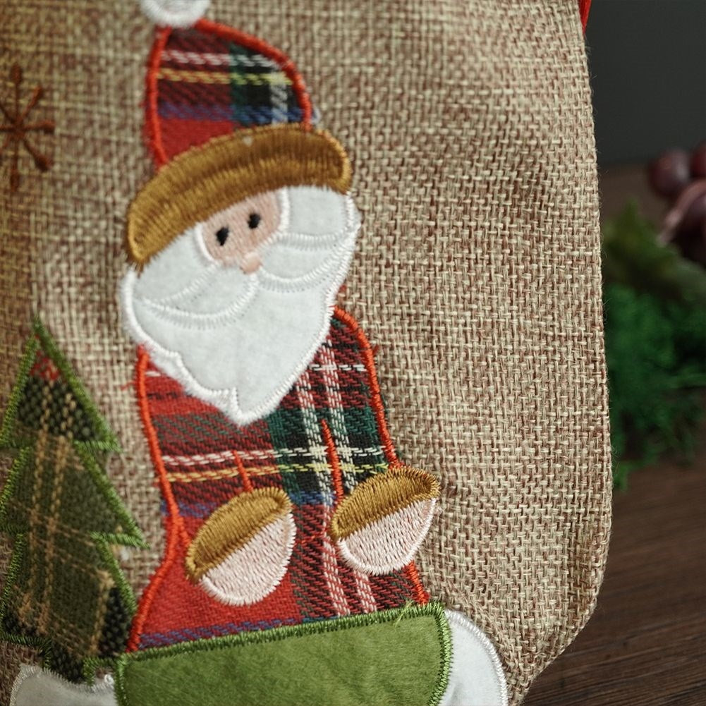 Stylish Christmas decoration for wine bottle in high-quality jute