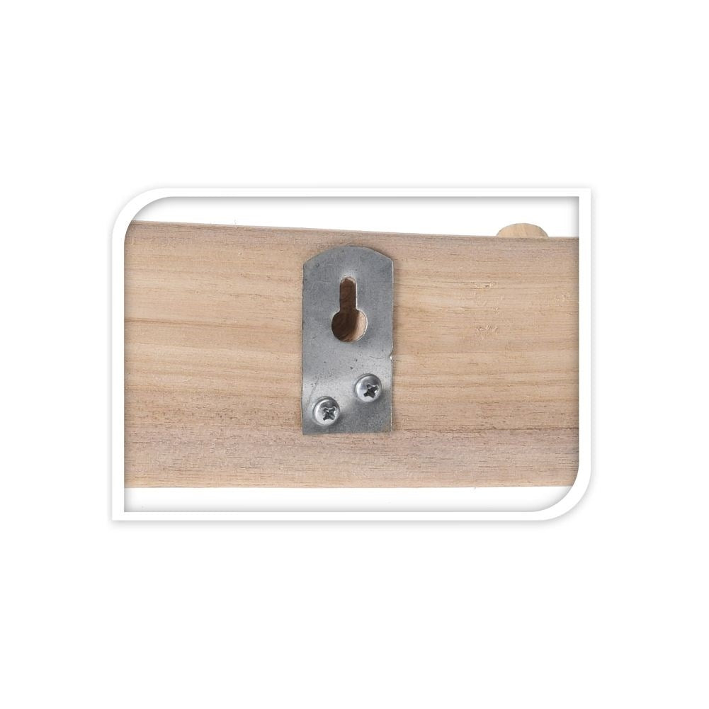 Stylish Clothes Hanger in Durable Teak Wood with 5 Hooks