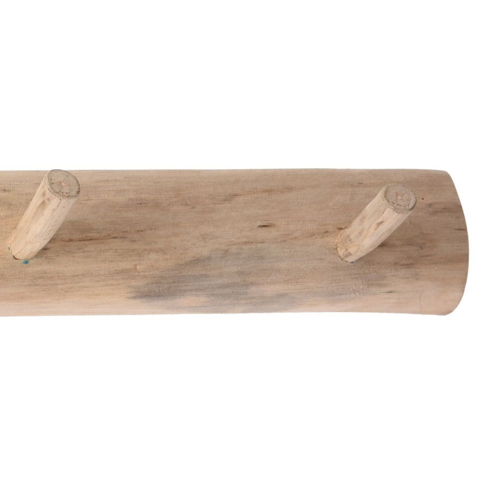 Stylish Clothes Hanger in Durable Teak Wood with 5 Hooks