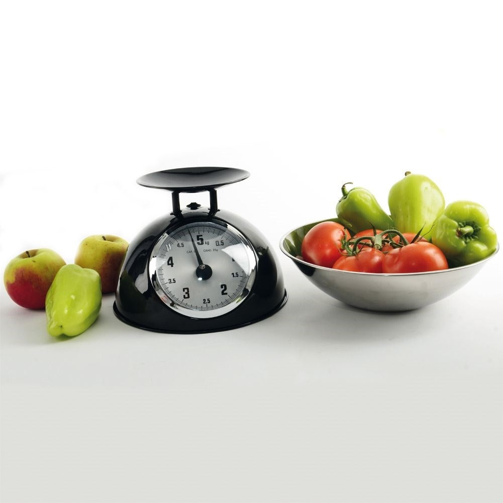 Stylish Retro Kitchen Scale with Removable Bowl, Capacity 5 kg