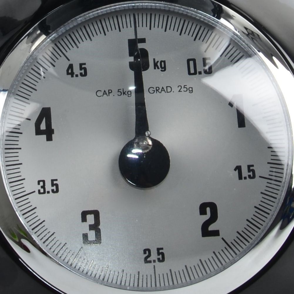 Stylish Retro Kitchen Scale with Removable Bowl, Capacity 5 kg