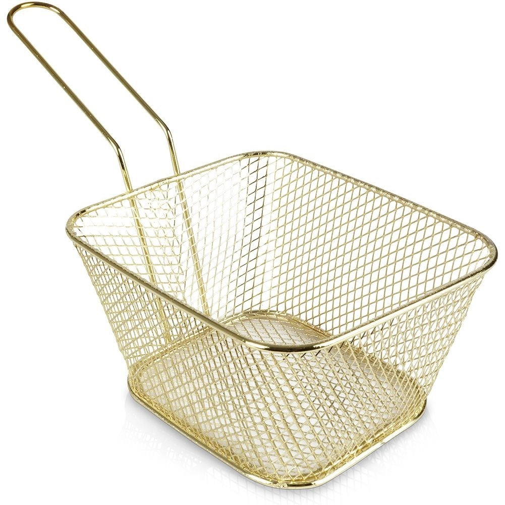 Stylish Serving Basket in Stainless Steel with Handle