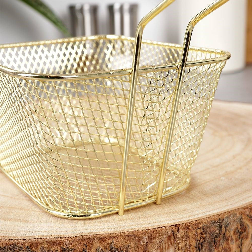 Stylish Serving Basket in Stainless Steel with Handle