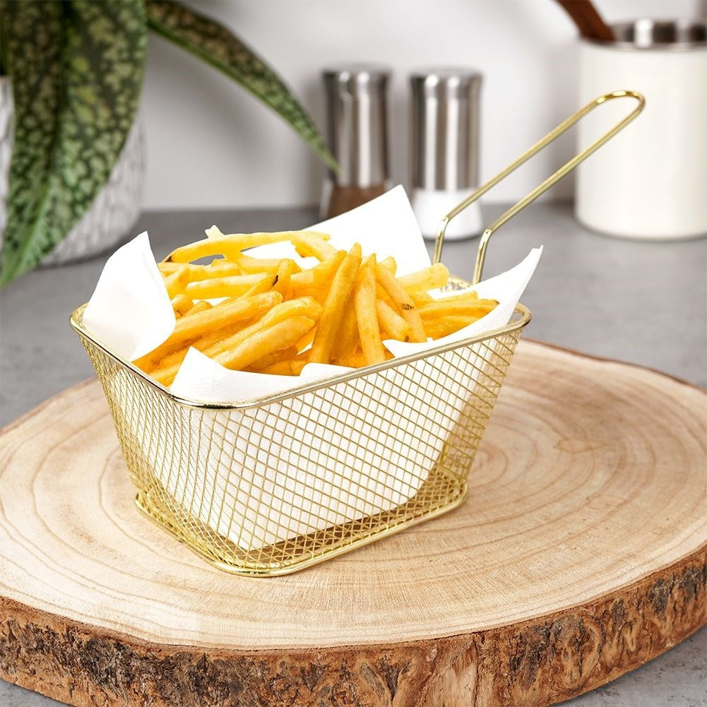 Stylish Serving Basket in Stainless Steel with Handle
