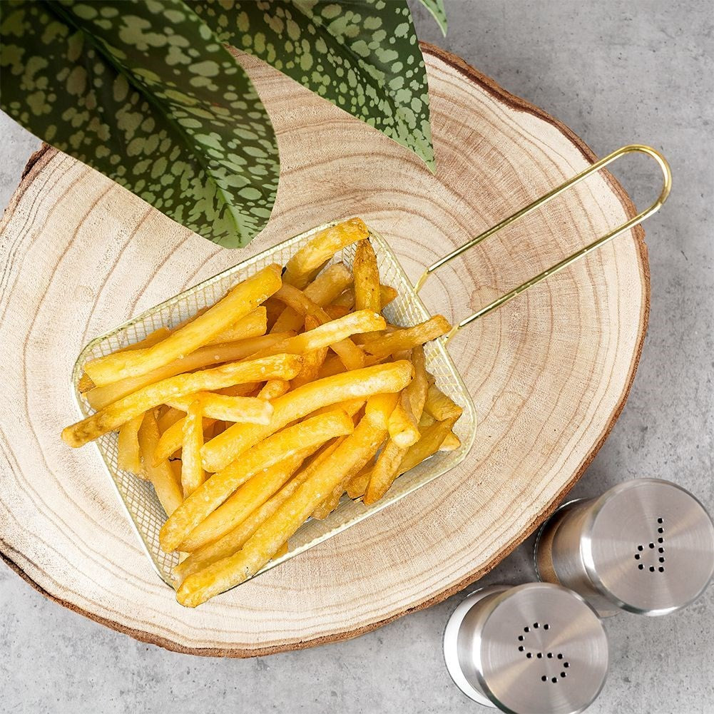 Stylish Serving Basket in Stainless Steel with Handle