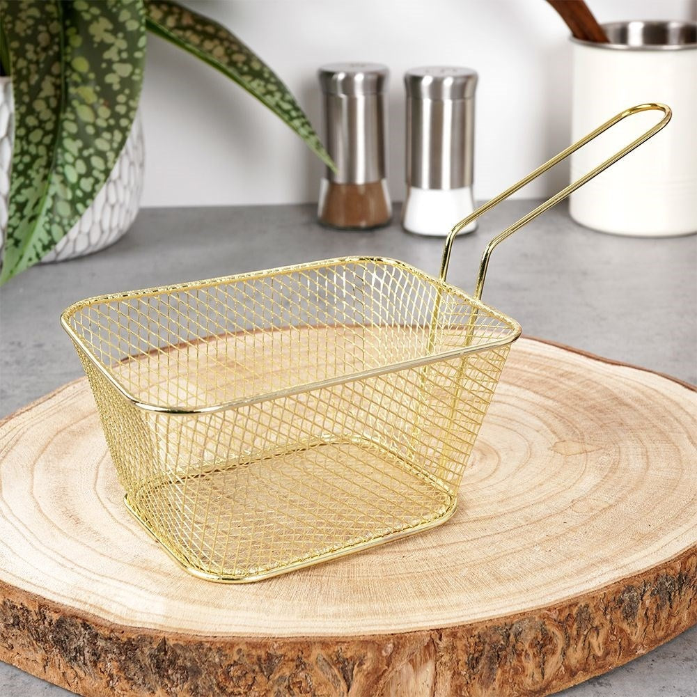 Stylish Serving Basket in Stainless Steel with Handle