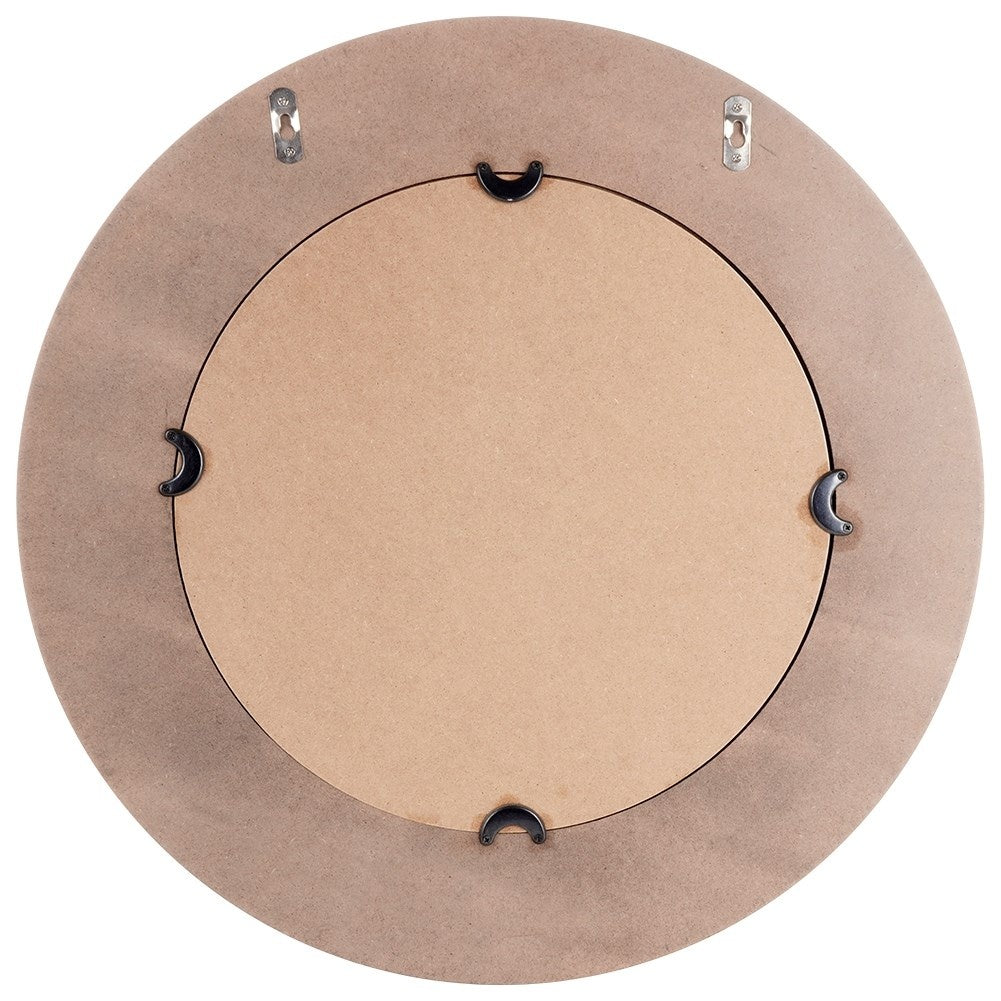 Stylish black MDF wall mirror with wide frame, perfect for any room