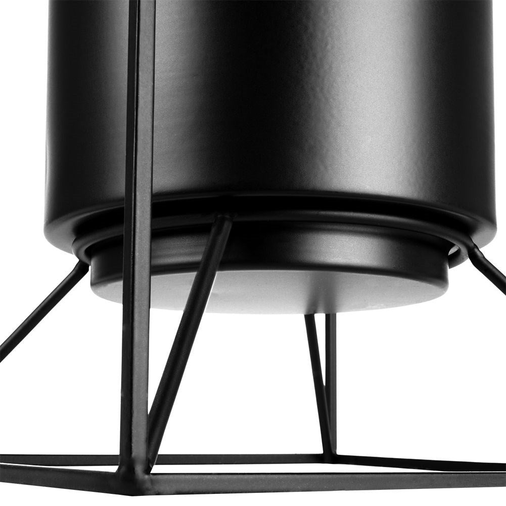 Stylish black metal pot for live and artificial plants