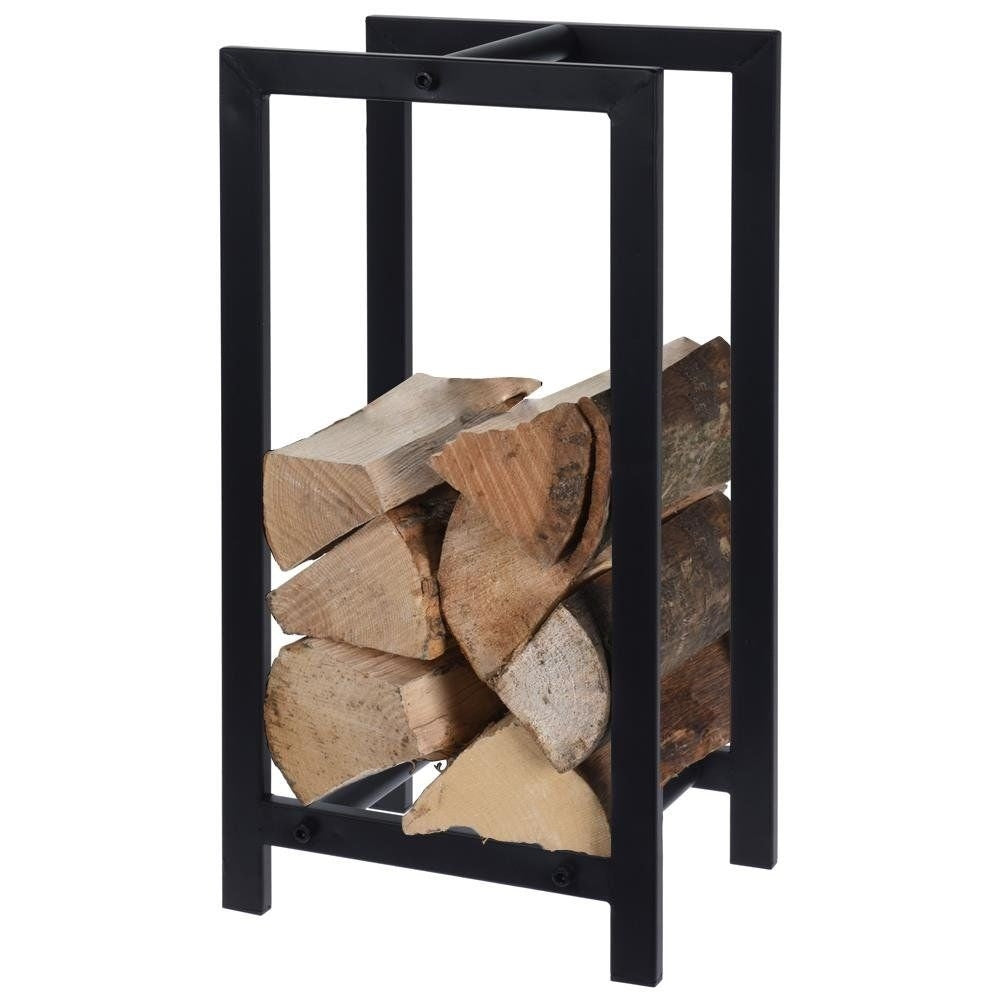Stylish black wood storage in a trendy loft style
