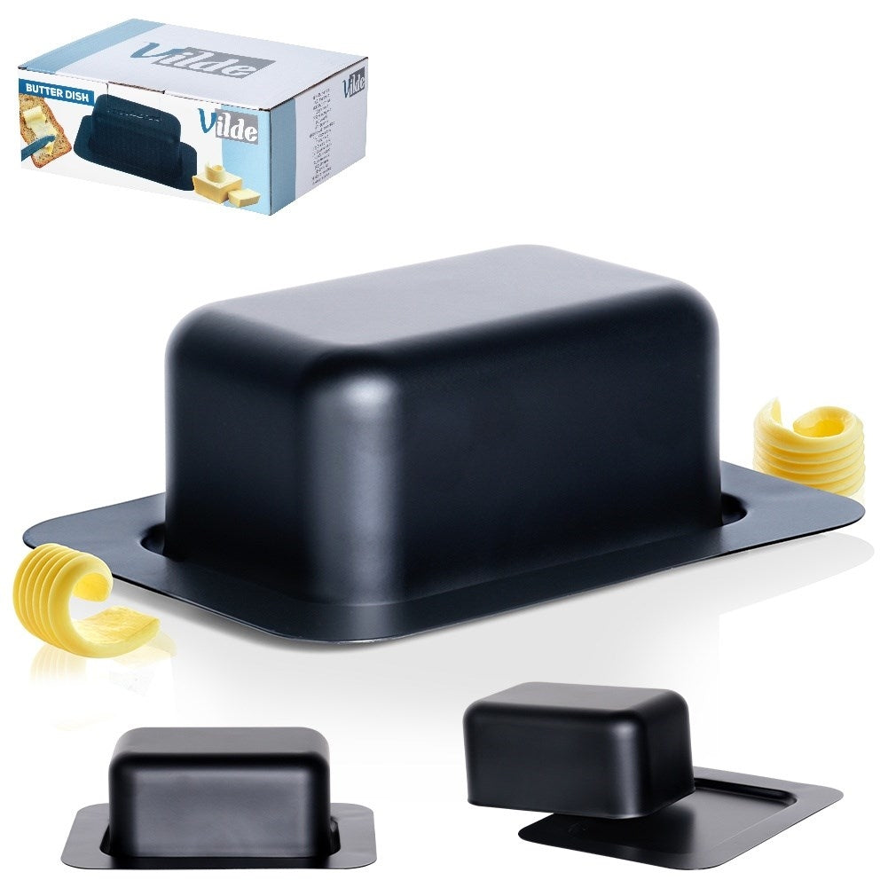 Stylish butter changer in Matt Black Steel