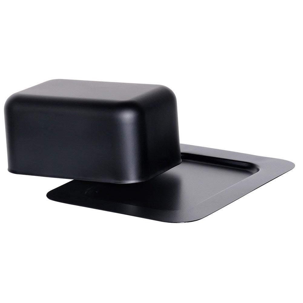 Stylish butter changer in Matt Black Steel