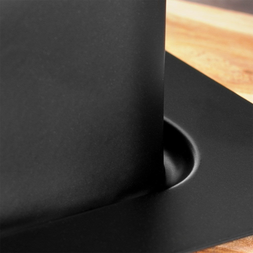 Stylish butter changer in Matt Black Steel