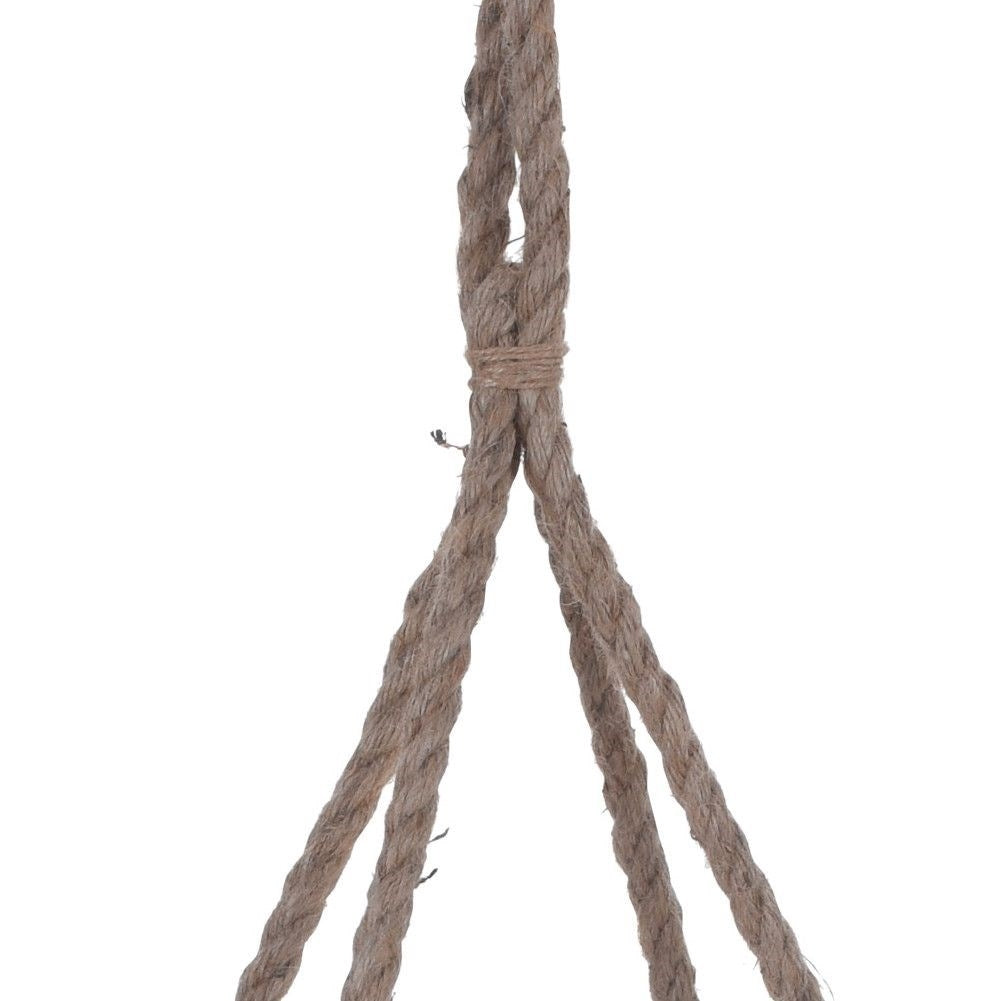Stylish hanging flower pot made of recycled wood
