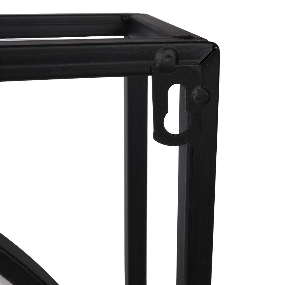 Stylish mirror with 3D effect and black metal frame