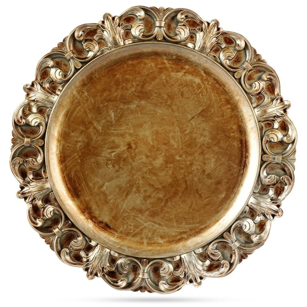 Stylish placemat 35 cm in antique gold shade