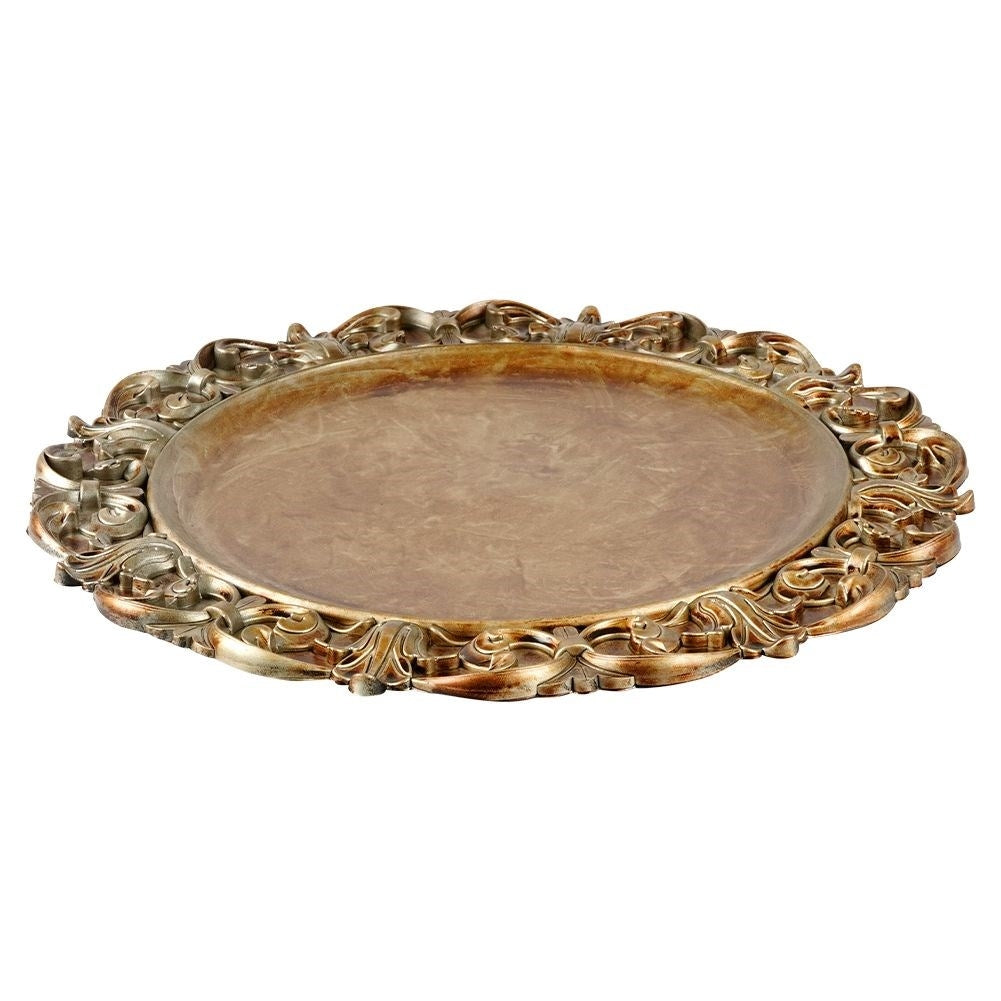 Stylish placemat 35 cm in antique gold shade