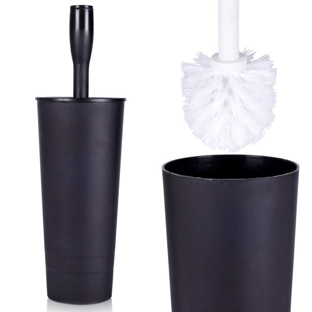 Stylish toilet brush with container in durable material