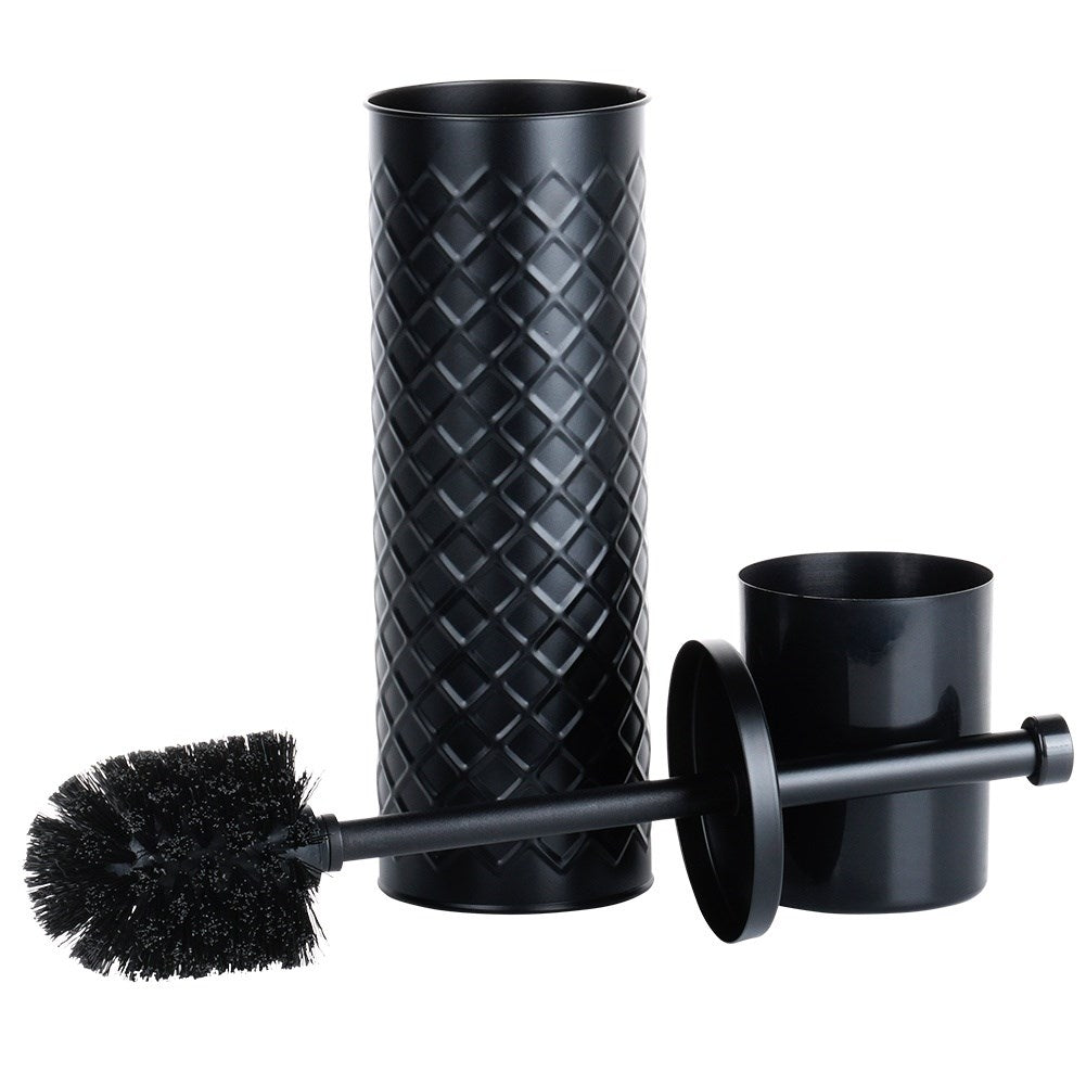 Stylish toilet brush with durable black bristles